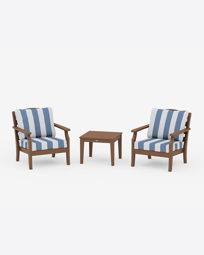 Savannah 3-Piece Deep Seating Set in Cabana Stripe