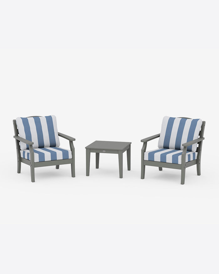 Savannah 3-Piece Deep Seating Set in Cabana Stripe