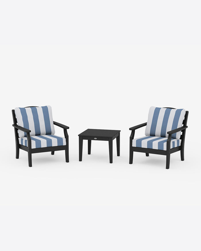 Savannah 3-Piece Deep Seating Set in Cabana Stripe