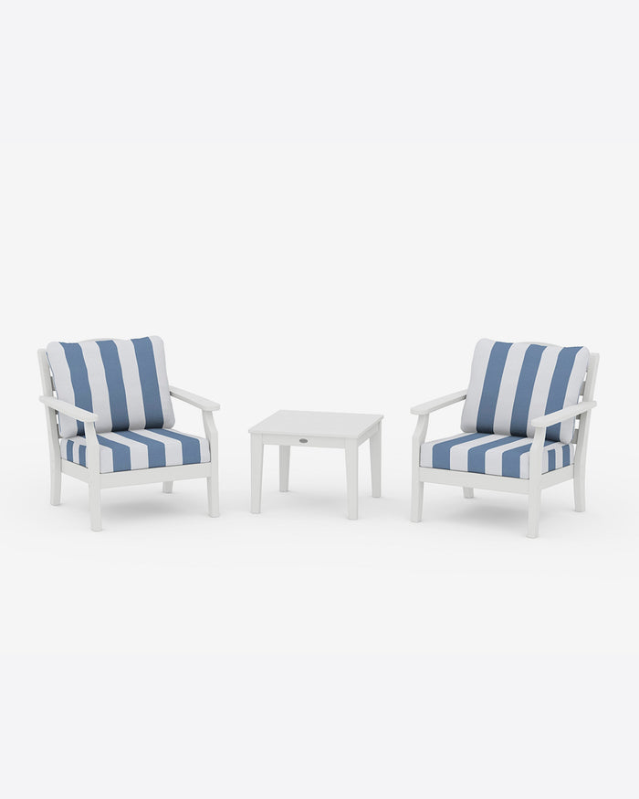 Savannah 3-Piece Deep Seating Set in Cabana Stripe