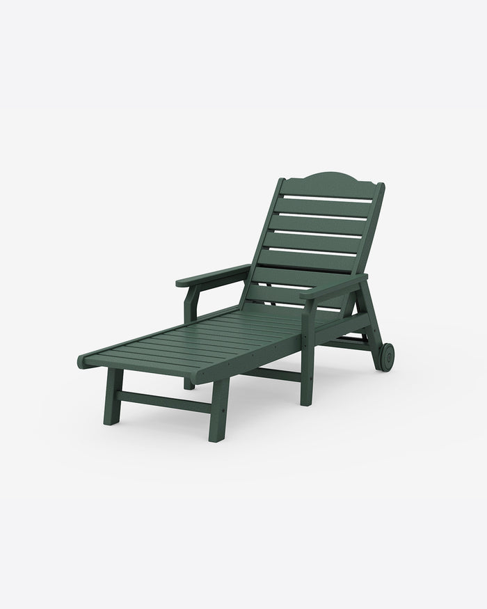 Savannah Chaise with Arms and Wheels