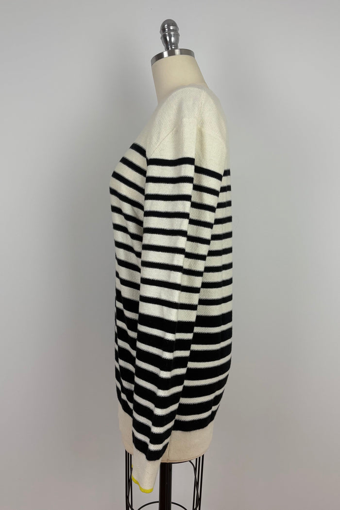 Scotch & Soda Black & White Striped Sweater