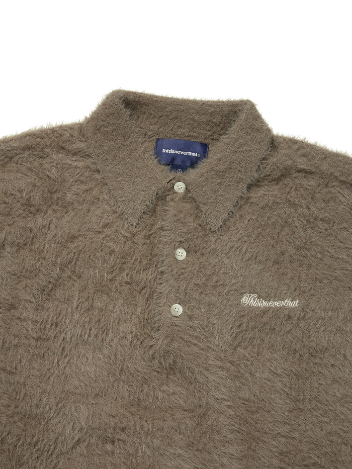 SCT-Logo Shaggy Knit Polo