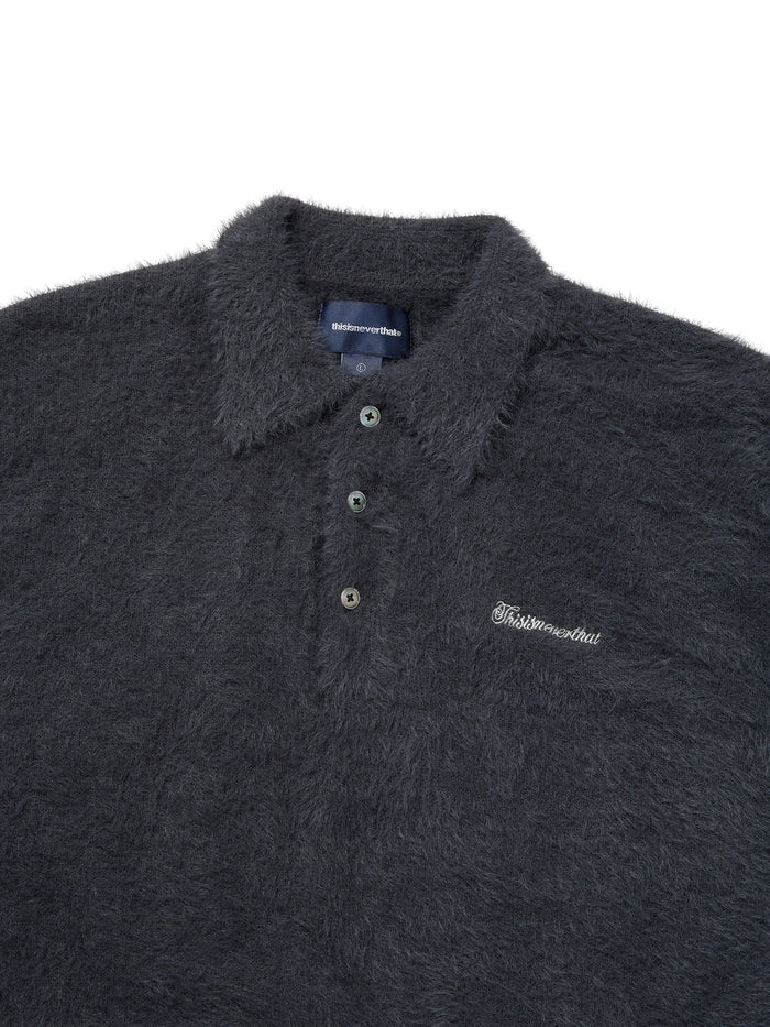 SCT-Logo Shaggy Knit Polo