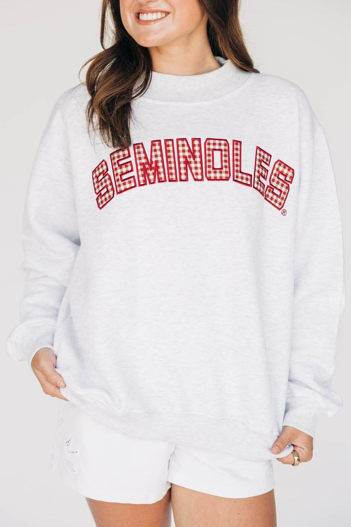Seminoles - Mallory Embroidered Mockneck