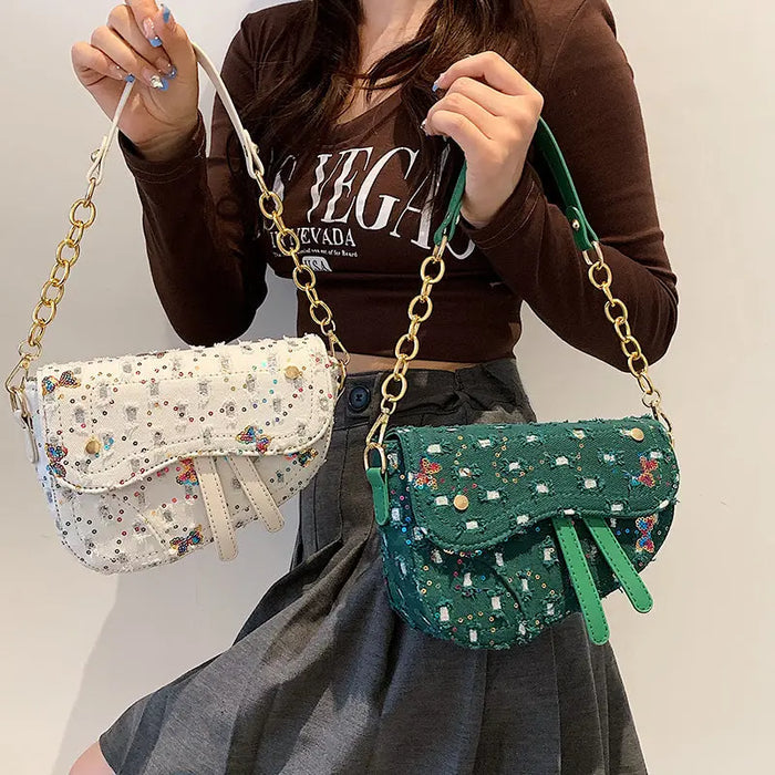 Embroidered Saddle Shoulder Bags fashionnsio