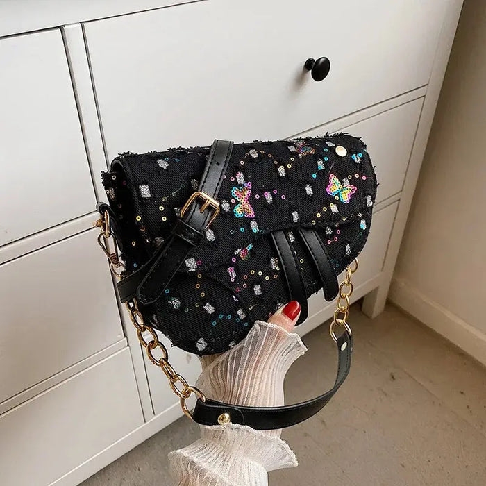 Embroidered Saddle Shoulder Bags fashionnsio