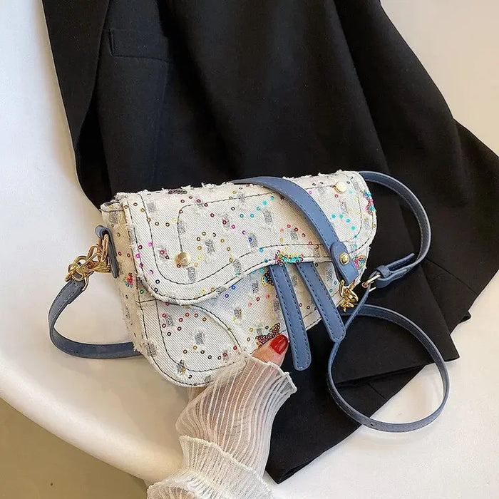 Embroidered Saddle Shoulder Bags fashionnsio