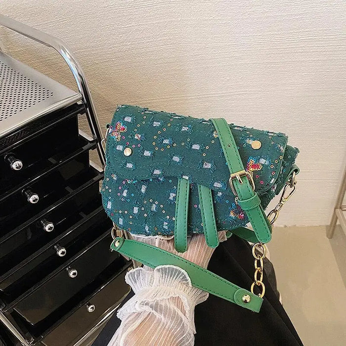 Embroidered Saddle Shoulder Bags fashionnsio