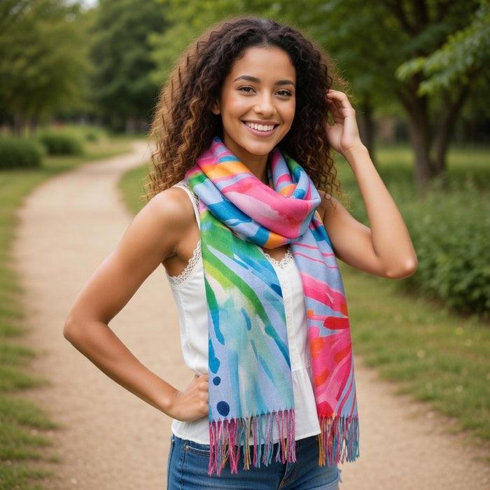 She Sells Seashells Pashmina Style Scarf (70x180cm) - Exclusive Design