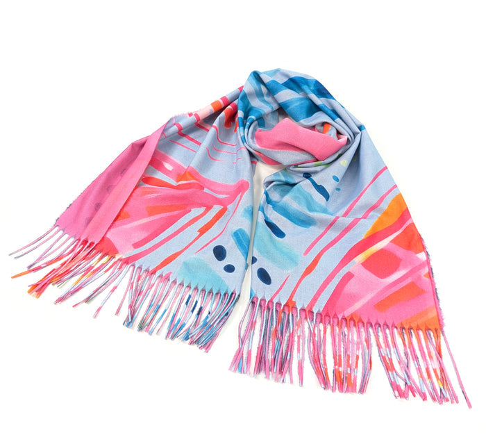 She Sells Seashells Pashmina Style Scarf (70x180cm) - Exclusive Design