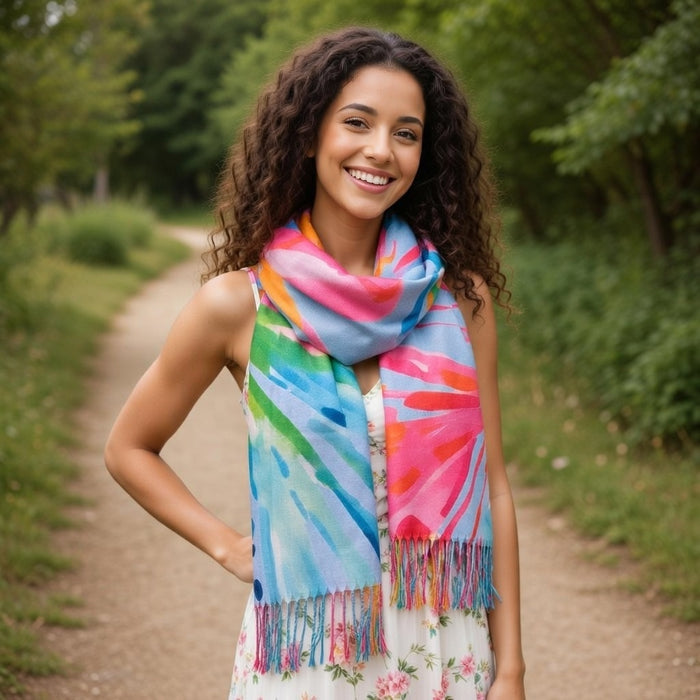 She Sells Seashells Pashmina Style Scarf (70x180cm) - Exclusive Design