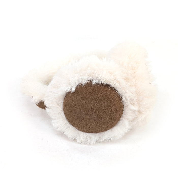 Sheepskin Style Ear Muffs (Foldable) - Latte