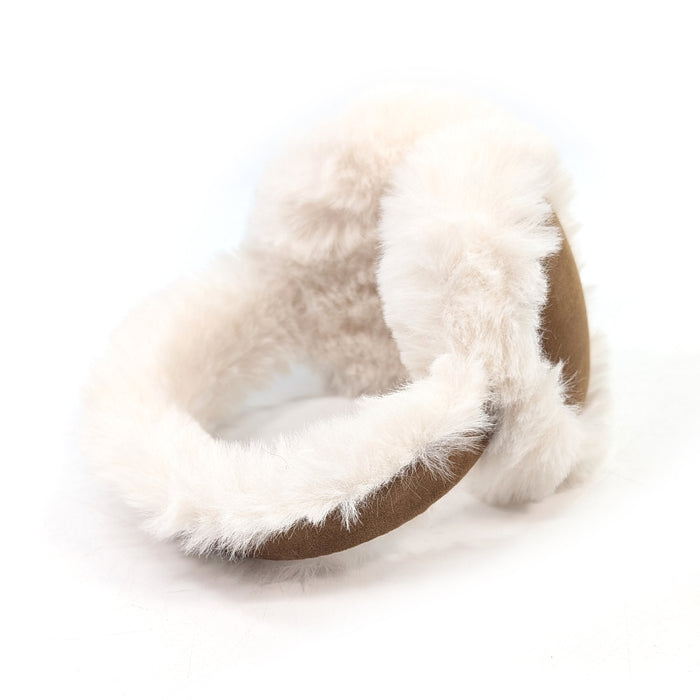 Sheepskin Style Ear Muffs (Foldable) - Latte
