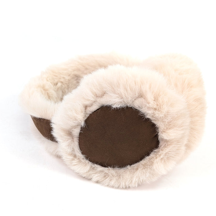 Sheepskin Style Ear Muffs (Foldable) - Tan