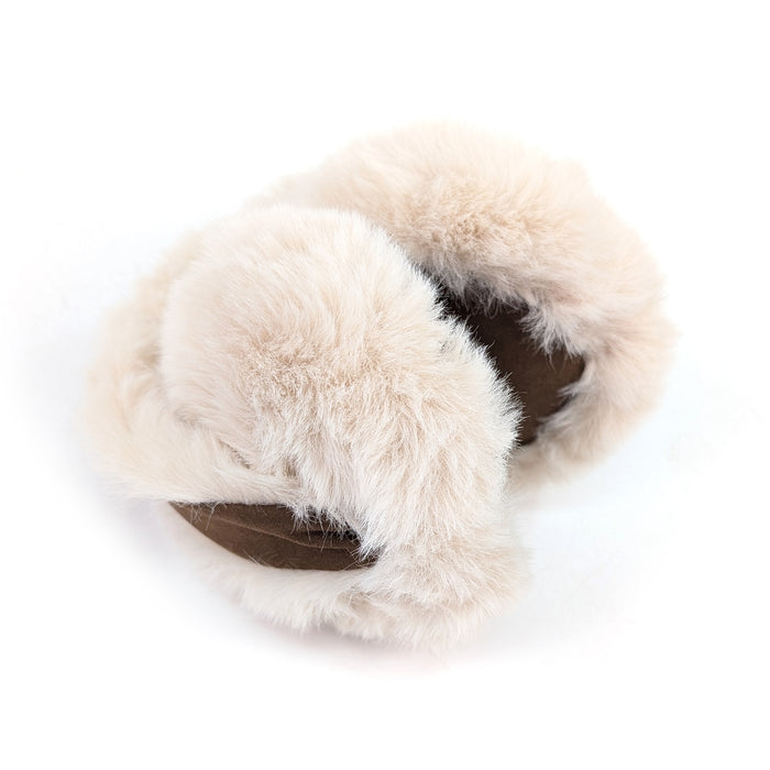 Sheepskin Style Ear Muffs (Foldable) - Tan