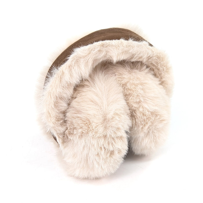 Sheepskin Style Ear Muffs (Foldable) - Tan