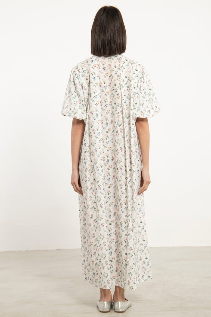 Sidi Cotton Ivory Floral Dress