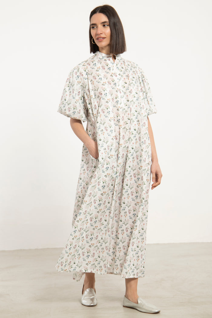 Sidi Cotton Ivory Floral Dress