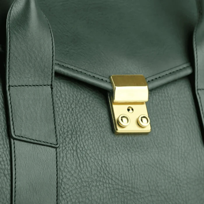 Signature Leather Satchel Bag