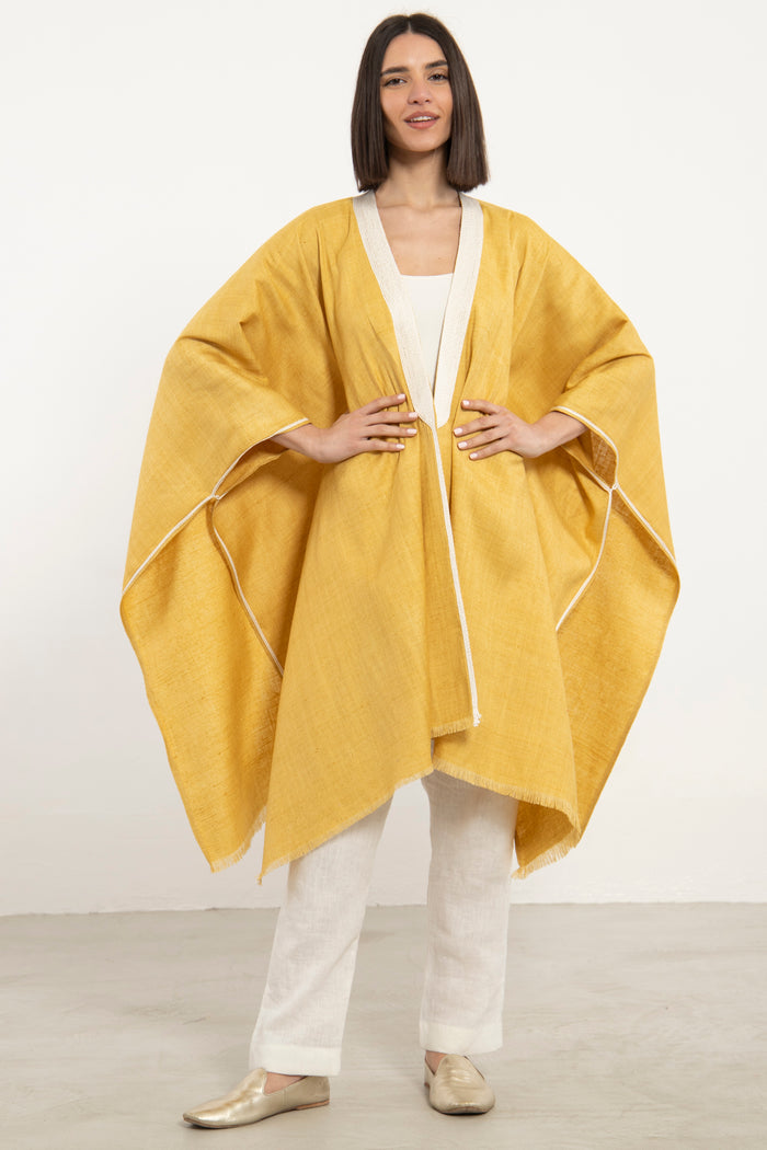 Silk Yellow Poncho