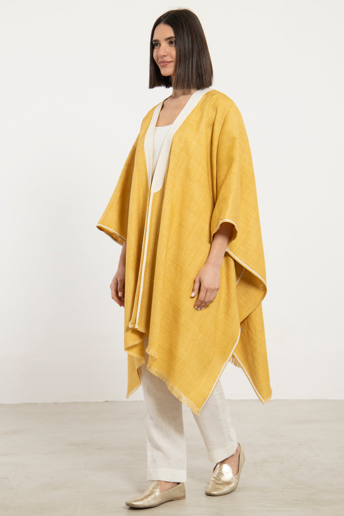 Silk Yellow Poncho