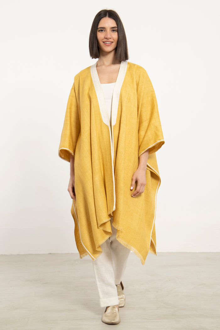 Silk Yellow Poncho