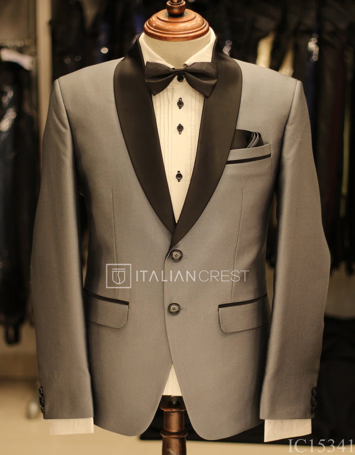 Silver 2-Piece Tuxedo Suit