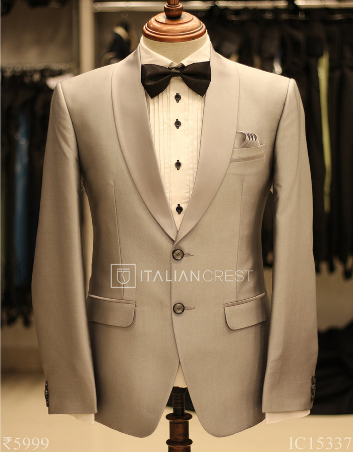 Silver 2-Piece Tuxedo Suit