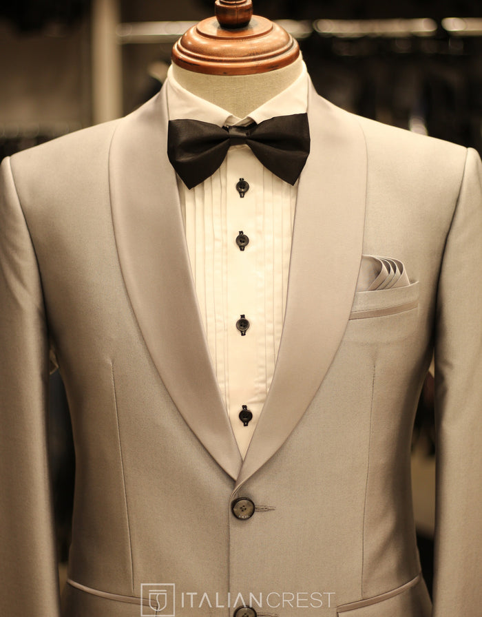 Silver 2-Piece Tuxedo Suit
