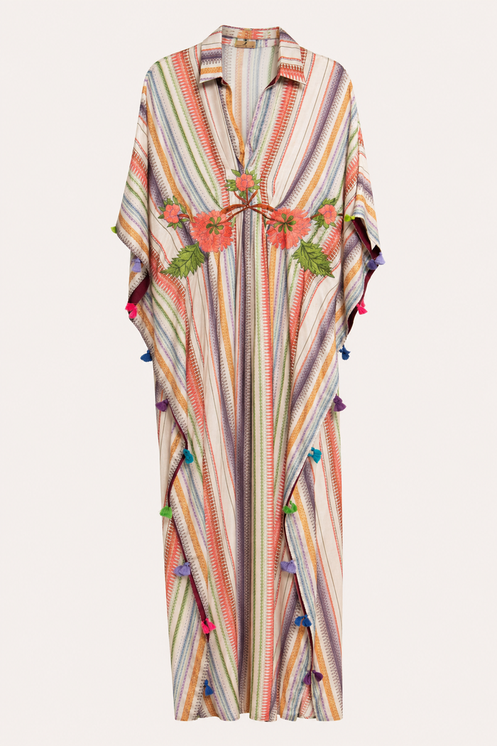 Sima Muslin Cotton Colorful Kaftan