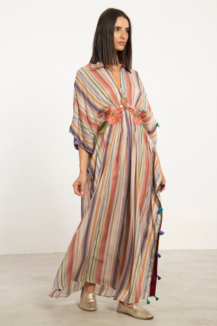 Sima Muslin Cotton Colorful Kaftan