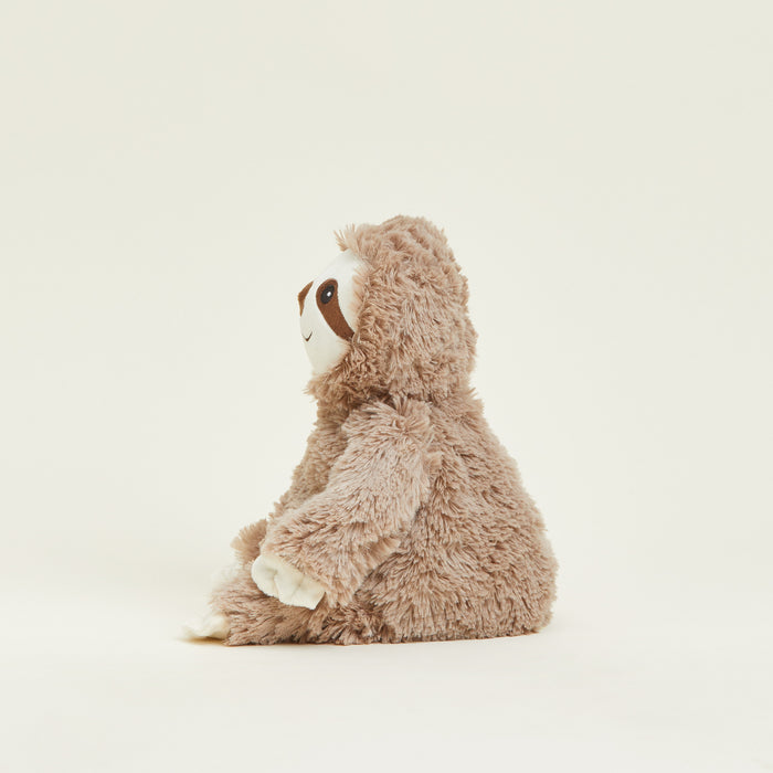 Sloth Warmies plush side view
