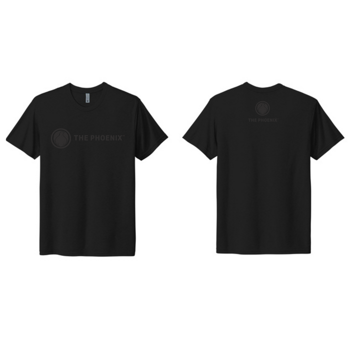 SOBER or The Phoenix Unisex Black on Black Tee
