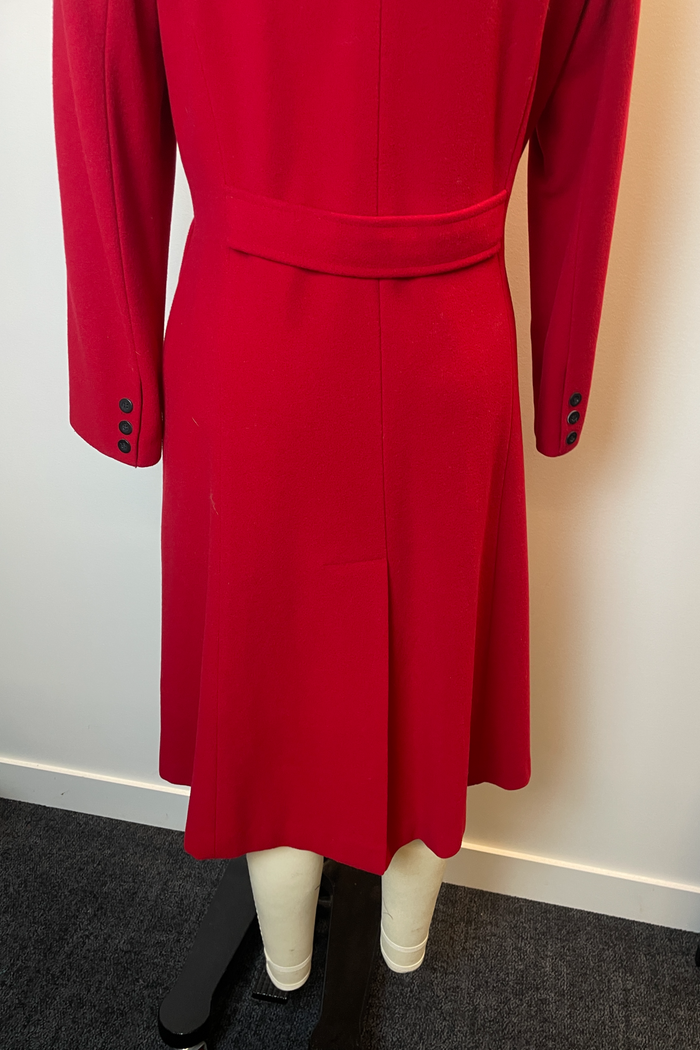 Sophia Of Melbourne Red Winter Wool Coat with Black Collar image 2
