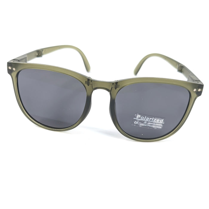 Sorelli - Matte Foldable Sunglasses (with Case & Cleaner) - Green