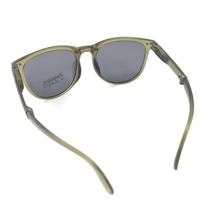 Sorelli - Matte Foldable Sunglasses (with Case & Cleaner) - Green