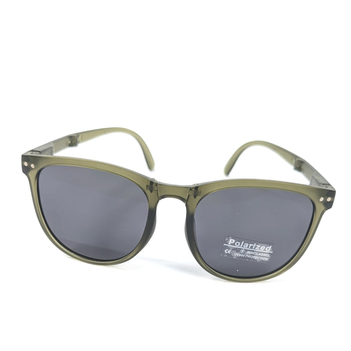 Sorelli - Matte Foldable Sunglasses (with Case & Cleaner) - Green