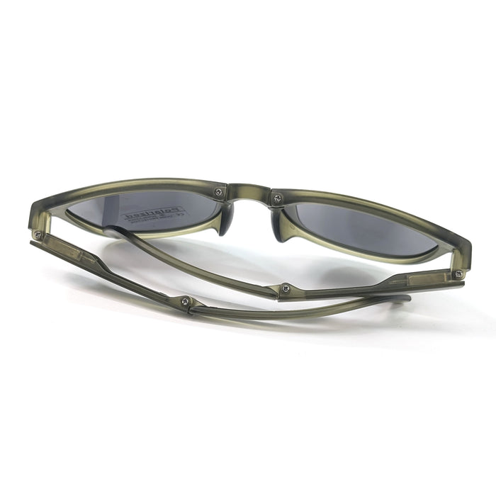 Sorelli - Matte Foldable Sunglasses (with Case & Cleaner) - Green