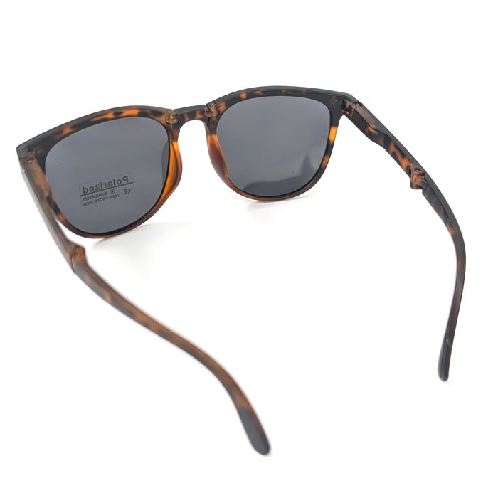 Sorelli - Matte Foldable Sunglasses (with Case & Cleaner) - Tortoise Shell