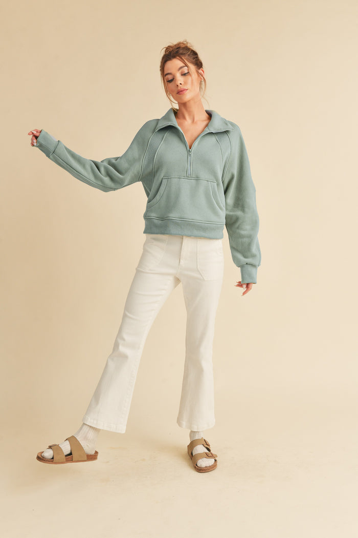 Sorority - Lulu Scuba Dupe Half Zip