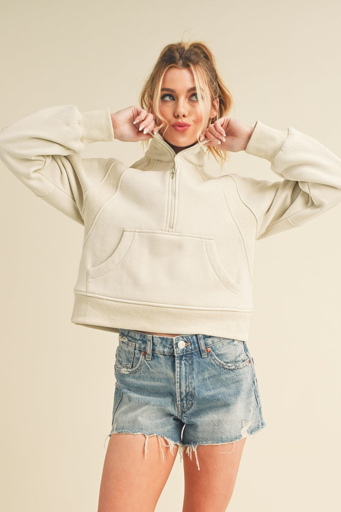 Sorority - Lulu Scuba Dupe Half Zip