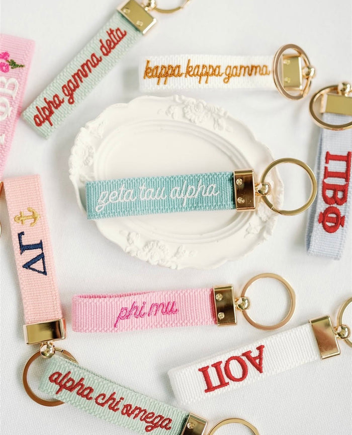 Sorority Embroidered Keychain