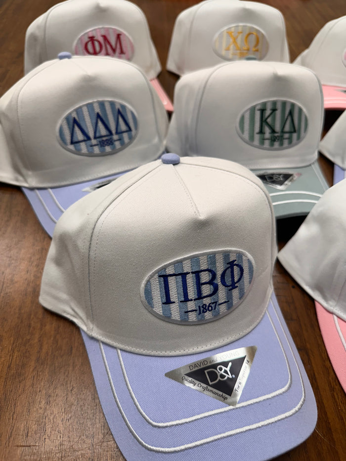 Sorority Retro Stripe Patch Hat