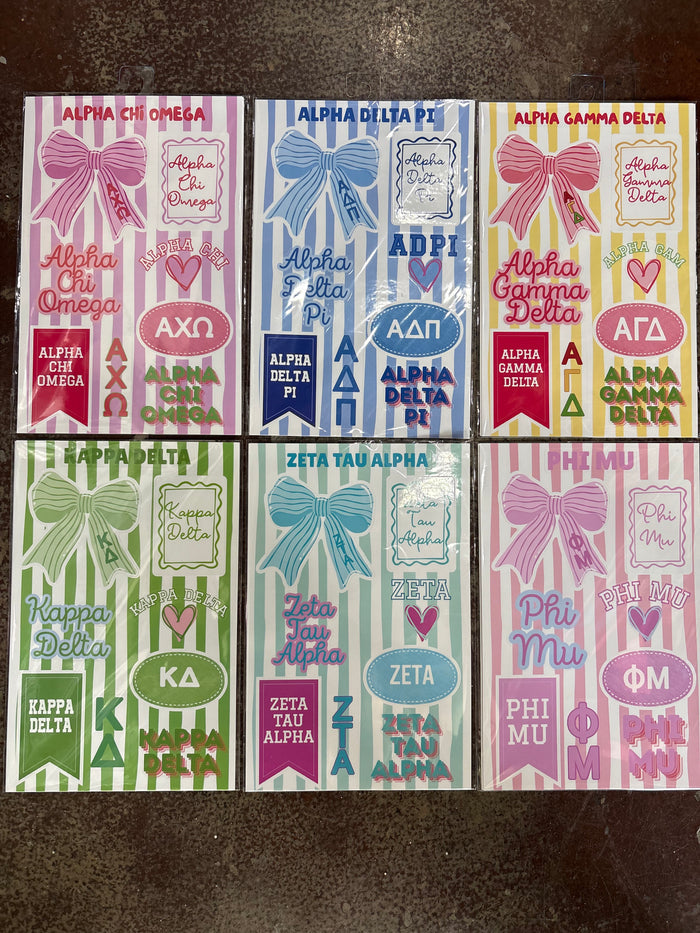 Sorority Stripes Sticker Set