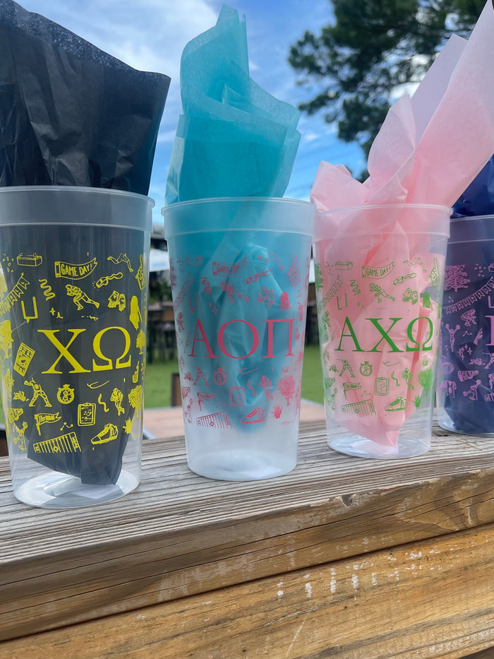Sorority Swag Clear 32oz Stadium Cup