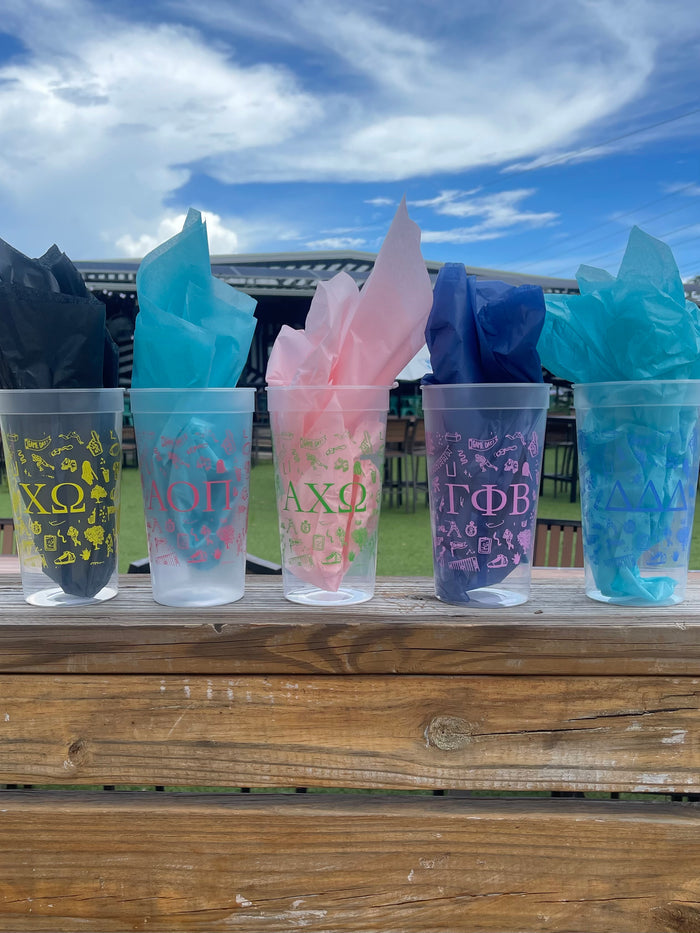 Sorority Swag Clear 32oz Stadium Cup