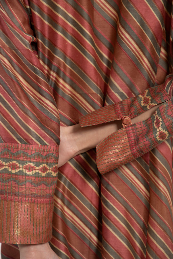 Soula Silk Striped Pink Dress