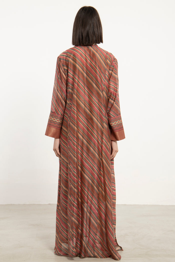 Soula Silk Striped Pink Dress