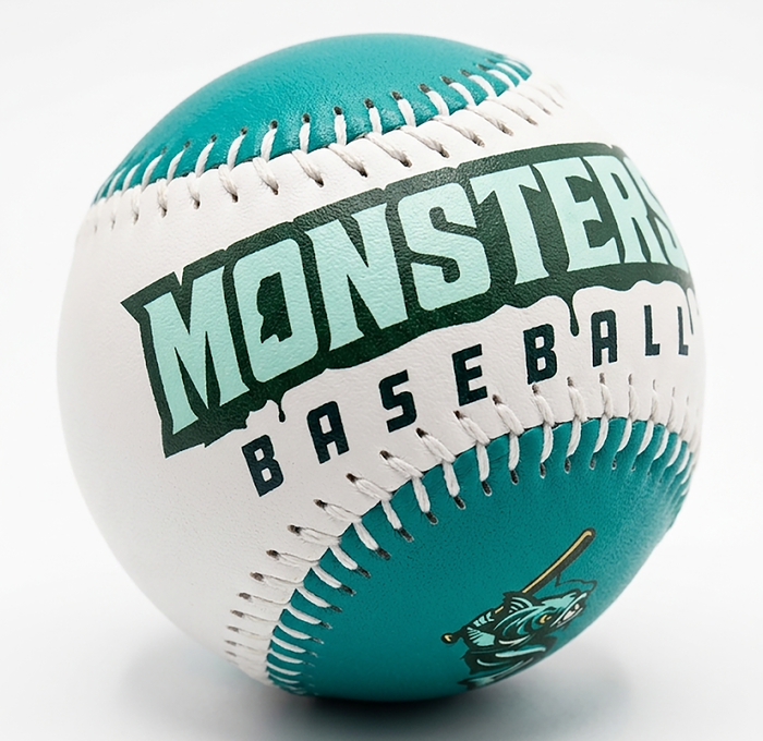 Souvenir Baseball- White & Teal